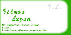 vilmos luzsa business card